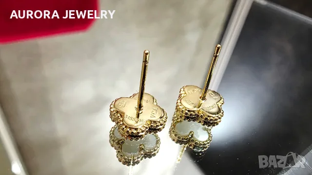 Van Cleef & Arpels VCA Gold Mother of Pearl Sweet Alhambra Дамски Обеци, снимка 11 - Обеци - 55572133
