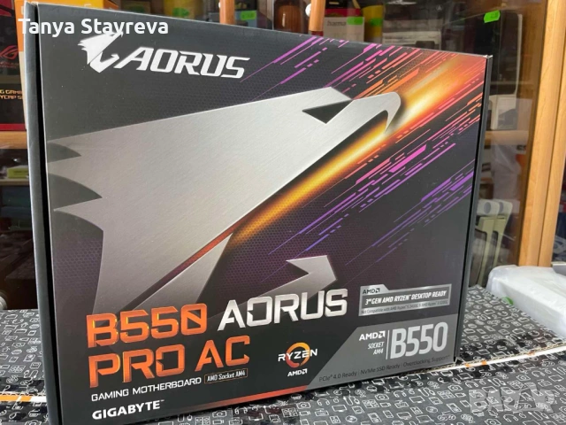 Дънни платки - ASUS B250 MINING EXPERT/GA-B550 AORUS PRO AC; GA-B250-FinTech/ ASRock H81 Pro BTC, снимка 9 - Дънни платки - 54495881