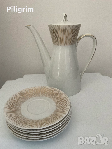 Кана за кафе и чинийки “Rosenthal”, form 2000, Германия.