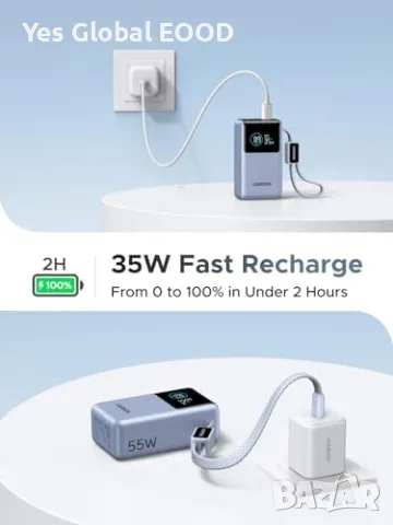 UGREEN Nexode Pro 10000mAh 45W външна батерия със USB-C, снимка 7 - Друга електроника - 55315217