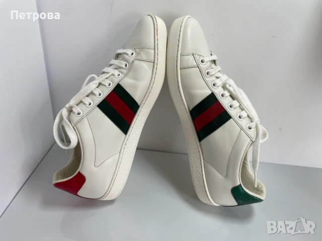Кожени маратонки Gucci Ace 39 Оригинал, снимка 7 - Маратонки - 54713567