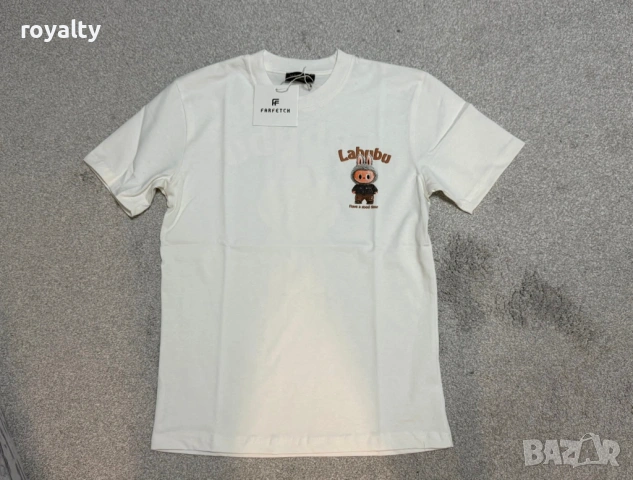 Farfetch Labubu Нова Бяла Мъжка Тениска 
