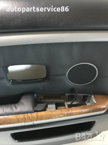 Тапицерия на задна лява врата черна кожа за BMW E65 740D (2004), снимка 2 - Части - 55378179