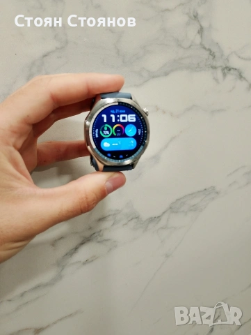 Huawei Watch GT 5, 46mm, Tarnish Stainless Steel Case, Blue Woven Strap, снимка 3 - Смарт гривни - 54986818