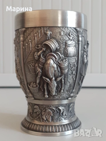 Немски комплект за ракия  от калай Antik*Vintage #81 1, снимка 8 - Антикварни и старинни предмети - 54525688