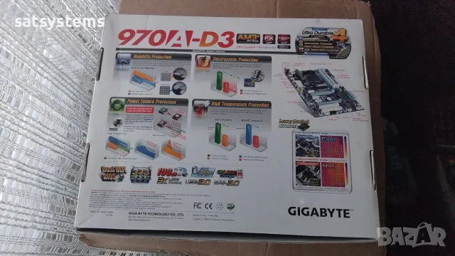 Дънна платка Gigabyte GA-970A-D3 Socket AM3+, снимка 8 - Дънни платки - 55514241