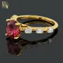 Нов Златен Пръстен с 1.71кт Естествен Турмалин и 0.54кт Естествени Диаманти, снимка 3