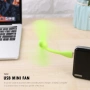 Мини USB Вентилатор 1W за Лаптоп, Power Bank и др. / Зелен / Бял /, снимка 4