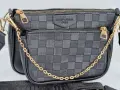 Louis Vuitton Нова Черна Дамска Кожена Чанта с Портмоне Луи Витон , снимка 2