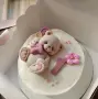 Мече с голяма панделка дълбок силиконов молд форма гипс смола шоколад фондан декорация торта мъфини , снимка 1