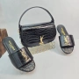 Yves Saint Laurent Дамски Чехли + Чанта Различни Цветове YSL, снимка 1