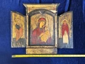 Възрожденска домашна икона Триптих 19 век., снимка 6