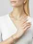 Van Cleef & Arpels VCA 5 Motifs Gold Clear Vintage Alhambra Дамска Гривна, снимка 10