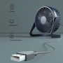 4546 USB Вентилатор за бюро и офис – Компактен дизайн с 360° пълно завъртане, Черен, снимка 6