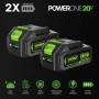 WORKIT 30 см безжичен верижен трион, 2 батерии по 4000 mAh, снимка 4
