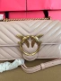 Дамска чанта PINKO Love One Mini DC в розов цвят, снимка 3