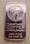 💵 1 oz медна монета Saint-Gaudens – 999 медно кюлче copper coin copper bar, снимка 1