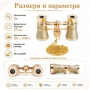 Златист театрален бинокъл с верижка увеличение 3Х театър опера подарък, снимка 6