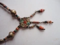 Уникално позлатено сребърно колие с камъни 925, снимка 2