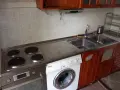 Кухненски плот INOX с вградени котлони и мивка, снимка 1