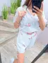 Дамски сет с бродерия и камъчета, снимка 2