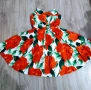 Дамска рокля с рози, снимка 3