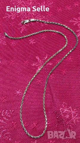 Сребърен синджир Italy 925, позлатен 8,74 гр  , снимка 4 - Колиета, медальони, синджири - 54161456