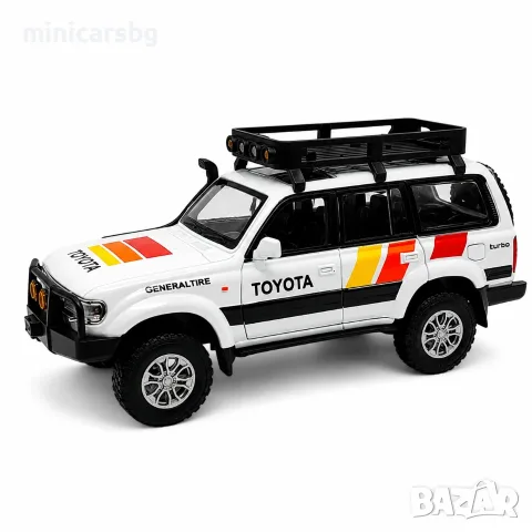 Метални колички: Toyota Land Cruiser LC80 Off-Road 1:24 – метален модел, снимка 3 - Колекции - 55628122