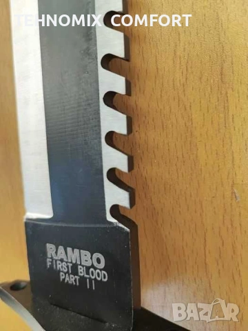 Лазерно заточен нож RAMBO First Blood II с комплект за оцеляване( нов), снимка 4 - Ножове - 55136920