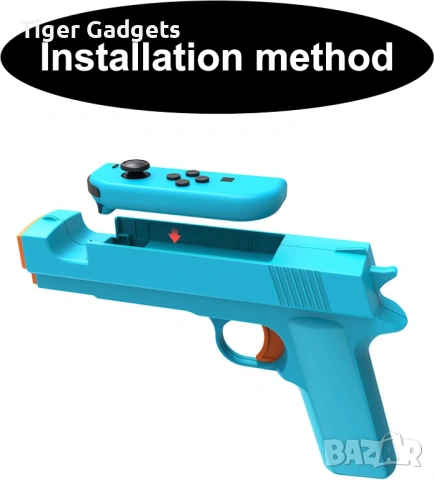DOBE Пистолет за Nintendo Switch и Switch OLED контролери – Комплект 2 броя (Син + Червен), снимка 4 - Аксесоари - 54931626