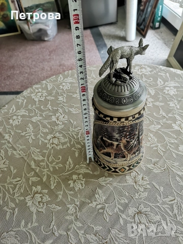 Колекционерска, релефна немска халба за бира , снимка 6 - Колекции - 54236276