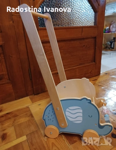 Детска дървена играчка за бутане Viga Toys PolarB - Слон