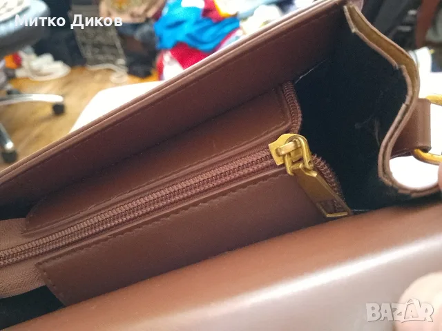 Кафява чанта #3 кожена нова 185х180х95 мм, снимка 6 - Чанти - 55478995