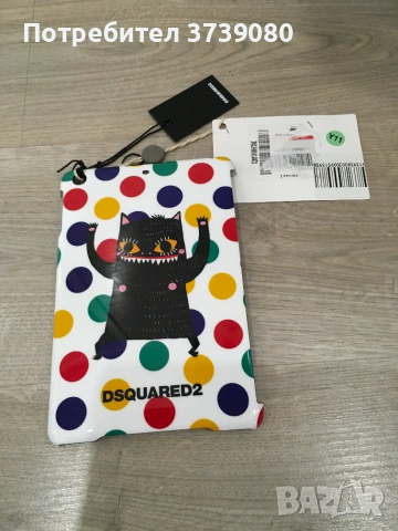 Твърд калъф Dsquared2 бял с цветни кръгове за Apple iPad Mini