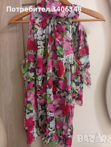 Блузка на цветя. M/L, снимка 5 - Потници - 54180638