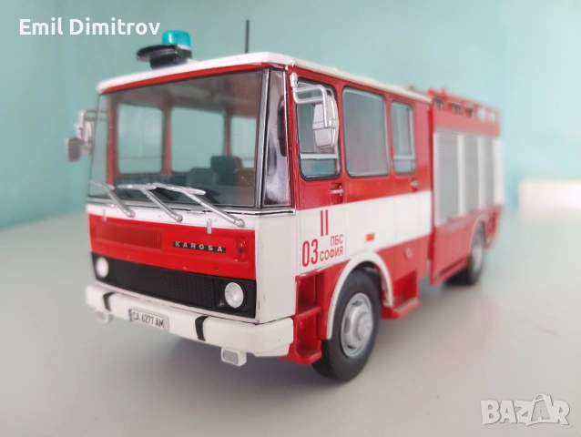 Умален модел на LIAZ Karosa, пожарен автомобил, в мащаб 1:43