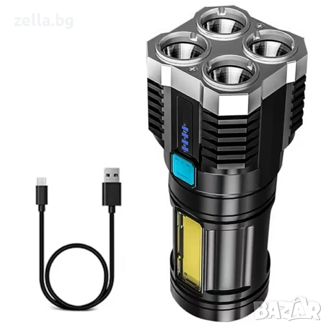 Акумулаторен LED фенер с COB светлина, 100м обхват, IP64 – за лов, риболов, къмпинг и аварийни 10309, снимка 9 - Аксесоари и консумативи - 54663359