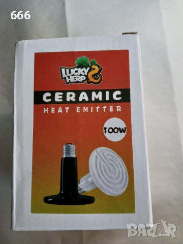 Керамичен инфрачервен нагревател, 100W, E27, снимка 6 - Друга електроника - 53980724