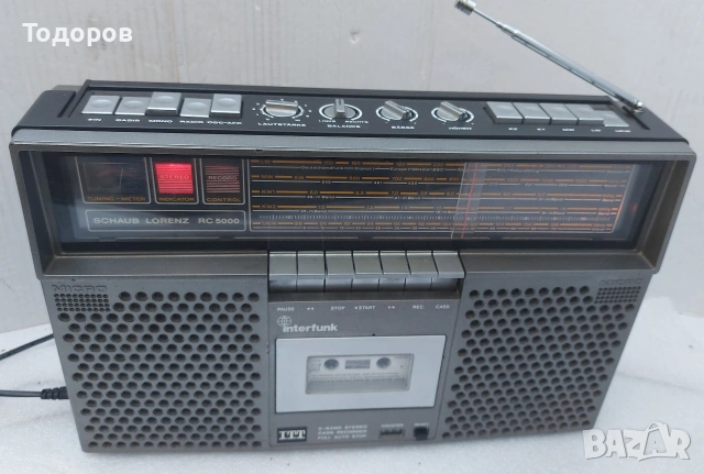 ITT Interfunk Shaub Lorenz RC5000 винтидж стерео радиокасетофон 