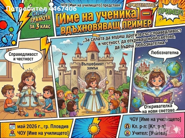Персонализирани дигитални покани за рожден ден, кръщене, грамоти и етикети, снимка 4 - Други услуги - 55007637