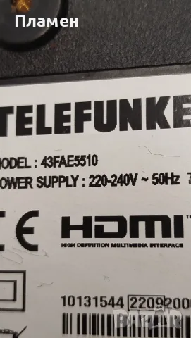 Телевизор Telefunken 43FAE5510 на части