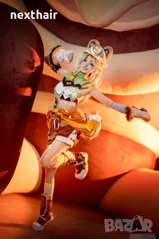 Аниме висококачествена перука Genshin Impact Kachina Cosplay, снимка 2 - Аксесоари за коса - 55600744