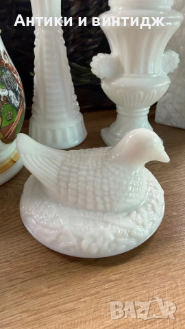 Млечно стъкло milk glass, снимка 3 - Други ценни предмети - 55085169