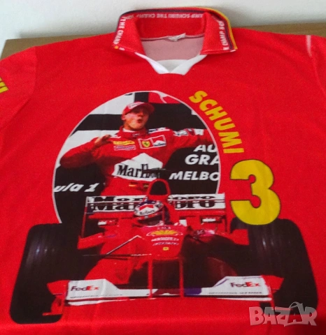 Michael Schumacher Formula One F1 Racing - полиестерна мъжка тениска XL, снимка 4 - Тениски - 54806594