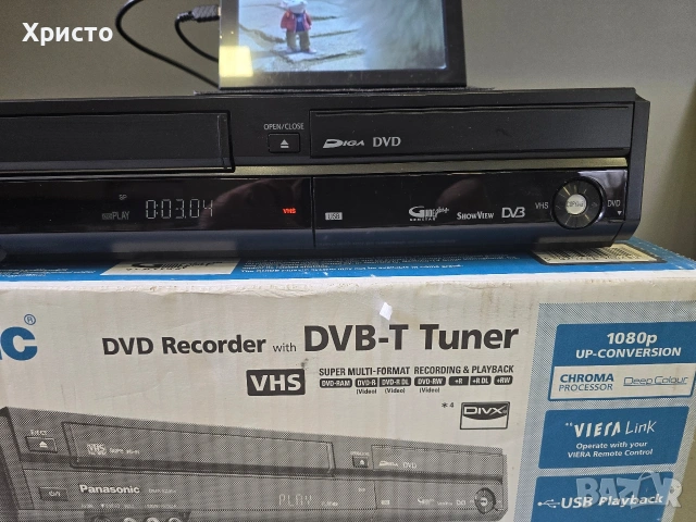 📼🎶 Panasonic Dmr-ez49v 🎶📼 hifi VHS dvd Recorder Hdmi, снимка 3 - Плейъри, домашно кино, прожектори - 54349179