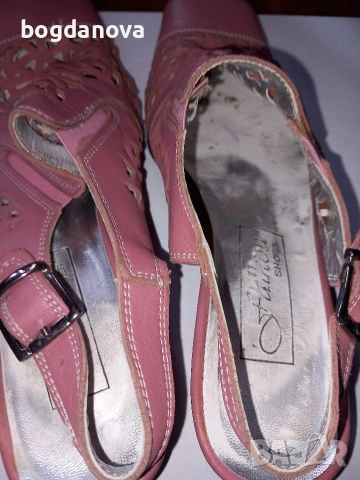 Розови сандали от естествена кожа, 39 номер, стелка 25 см, снимка 9 - Сандали - 53986061