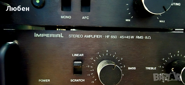 Ретро Hi-Fi система Imperial – усилвател, грамофон Direct Drive, тунер и касетофон, снимка 2 - Аудиосистеми - 54944621