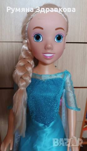 Голяма кукла Елза 80см височина, снимка 2 - Кукли - 54087120