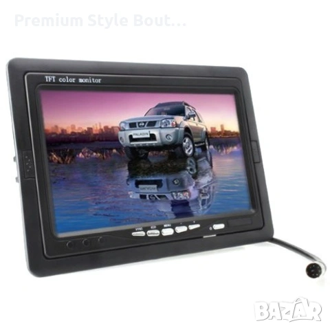 Монитор за кола с 7 инча LCD дисплей, HD 800 x 480 p и 2 AV изхода PK LCD2, снимка 9 - Друга електроника - 53970176