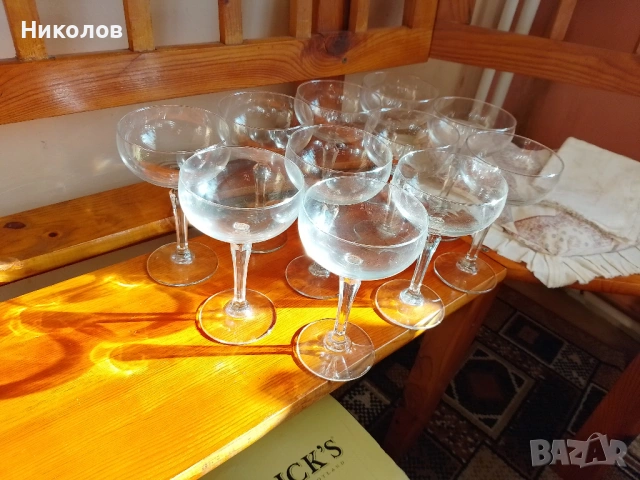 Чаши шампанско "10бр х 1€"нови!+5бр Подарък нови!